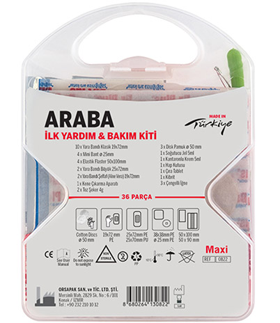 Araba İlk Yardım Çantası Arka