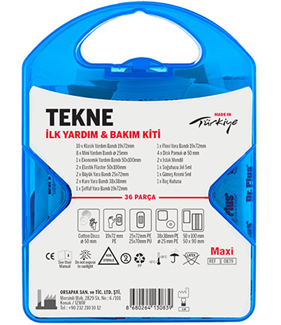 Marina İlk Yardım Çantası Arka Görünüm