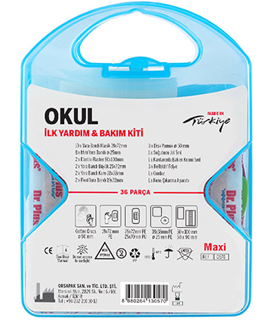 Okul İlk Yardım Çantası Arka