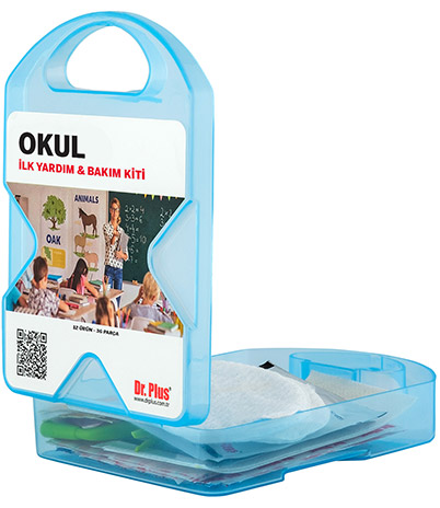 Okul ilk yardım çantası yan
