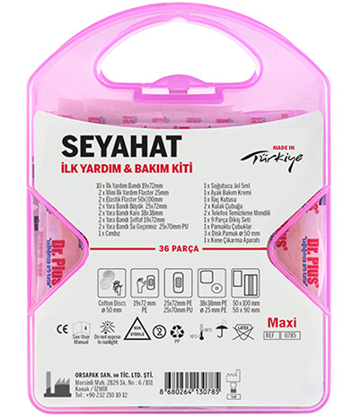 Seyahat İlk Yardım Çantası Arka